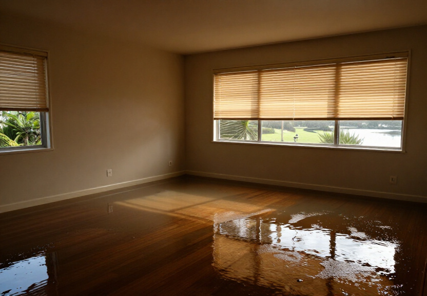 Water-damaged carpet in South Wentworthville home before drying